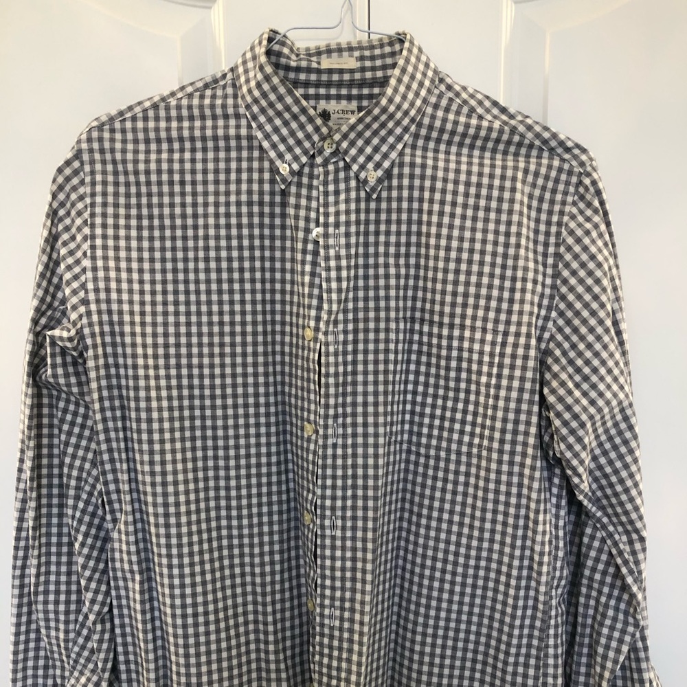 Jcrew Tailored fit Gingham casual shirt - grey M